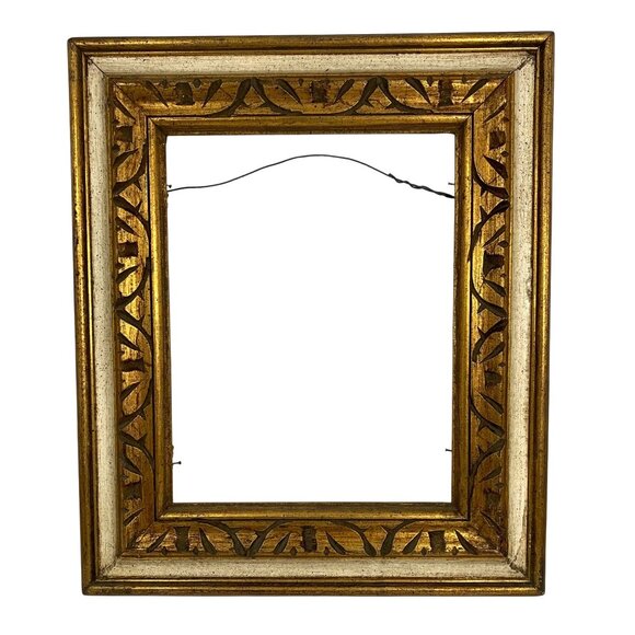 VTG Art Nouveau Ornate Gold Gilt Wood Hanging Picture Frame 22x17 Made In Mexico - Picture 1 of 9
